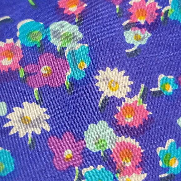 Rebecca Taylor Blue Floral Silk Dress - Picture 10 of 11